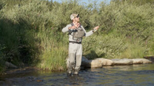 Fly fishing at Paradise Ranch in Wyoming